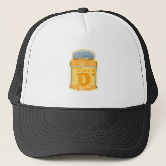 Casquette Vitamine D capsules santé et bien-être (Devant)
