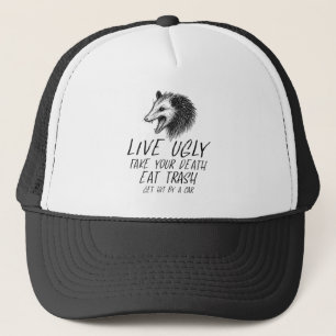 Casquette Vivez Vilain Fake Votre Mort Manger Trash Drôle Op