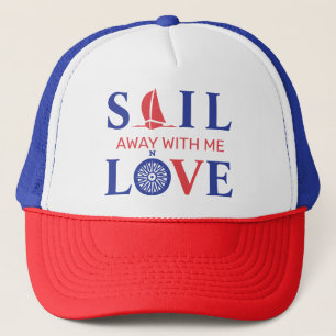 Casquette VOIR ÉLOIGNER AVEC MOI AMOUR Red & Blue Lettering