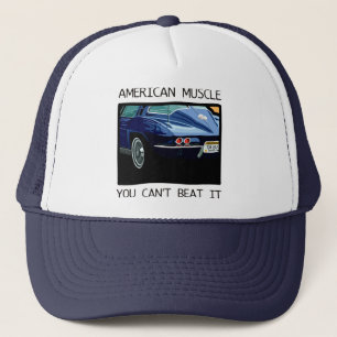 Casquette Voiture américaine de muscle, classique et V8 ble