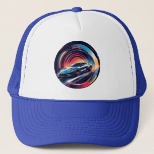 Casquette Voiture de sport rouge dans un tunnel artistique s