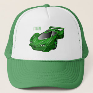 Casquette Voiture de sport verte avec illustration airfos