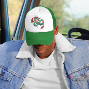 Casquette Vol de dragon chinois vert