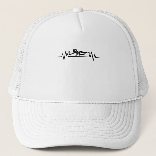 Casquette Volleyball Heartbeat Funny Volleyball Sport Cadeau (Devant)