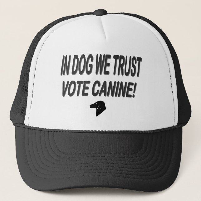 Casquette Vote Dog avec Black Text (Devant)