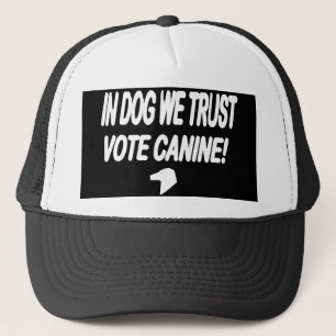 Casquette Vote Dog avec texte blanc