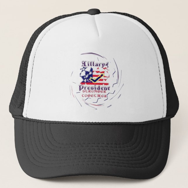 Casquette Vote for Hillary USA Stronger Together My Preside (Devant)