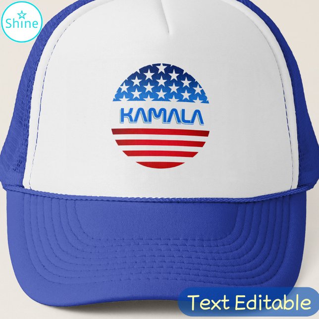 Casquette Vote pour Kamala Harris USA Drapeau Typographie mo (Créateur téléchargé)