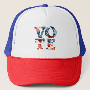 Casquette Vote USA DRApeau patriotique aquarelle élection sc
