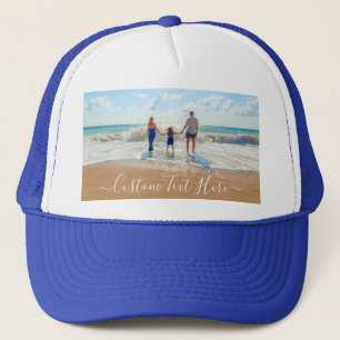 Casquette Votre chapeau de camion photo avec nom de texte pe