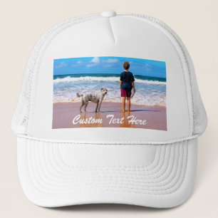 Casquette Votre chapeau de camion photo avec texte personnal