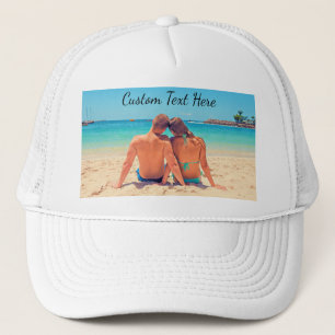 Casquette Votre chapeau photo préféré avec texte personnalis