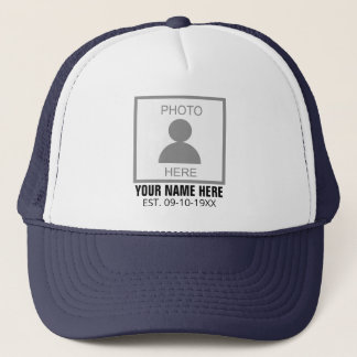 Casquette Votre photo ici Nom et âge Chapeau de camion