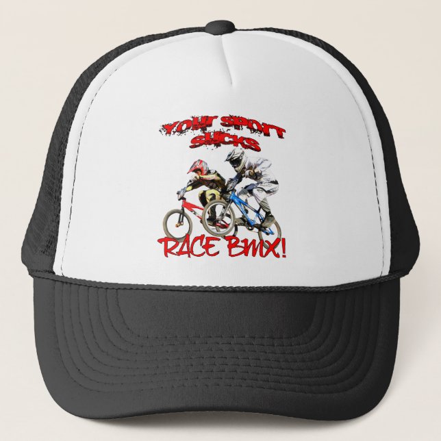 Casquette Votre sport suce ! Course BMX (Devant)