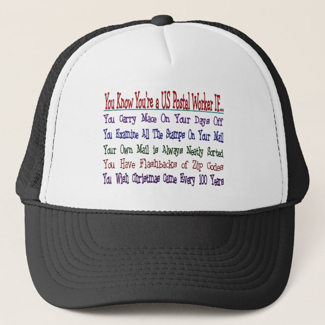 Casquette Vous connaissez votre travailleur POSTAL SI (Devant)