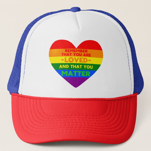 Casquette Vous êtes aimé Vous avez de l'importance (coeur du (Devant)