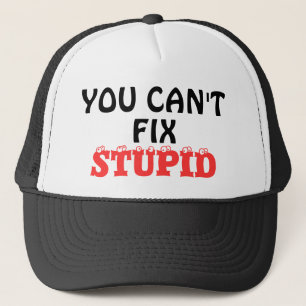 CASQUETTE "VOUS NE POUVEZ PAS FIXER STUPIDE "