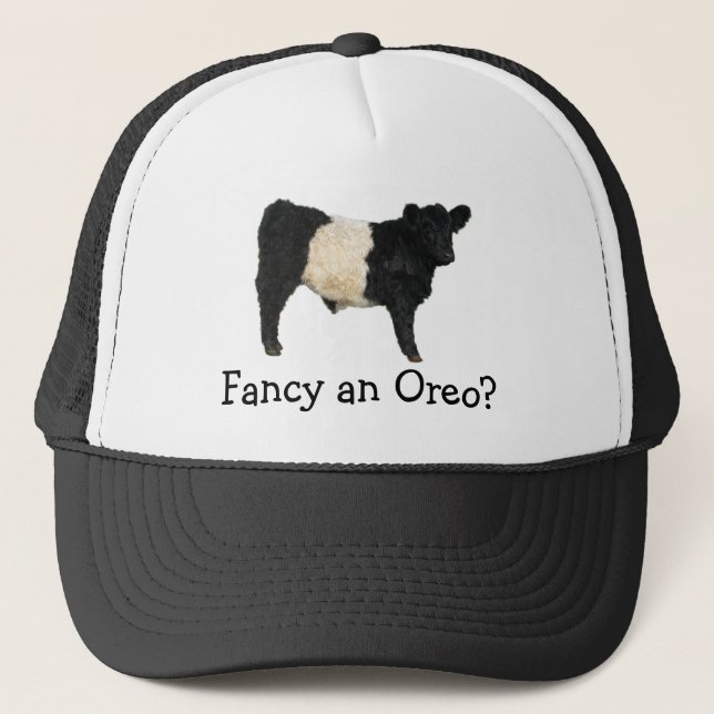 Casquette Vous voulez un Oreo ? Vache galloway ceinturée (Devant)
