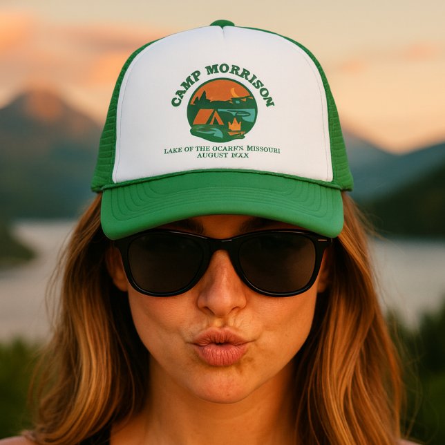 Casquette Voyage au lac Bachelorette Camp personnalisé Vert (Créateur téléchargé)