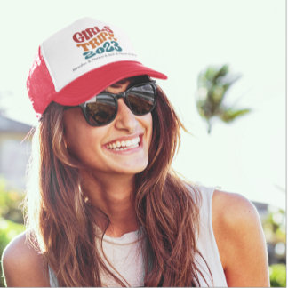 Casquette Voyage de fille 2023 Couleurs et texte personnalis