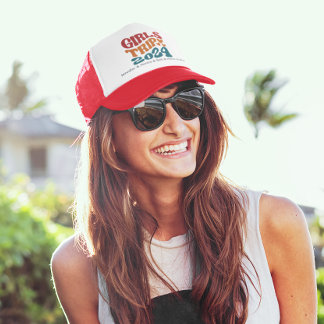Casquette Voyage de fille 2024 Couleurs et texte personnalis