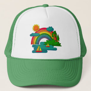 Casquette Voyage en bateau sous les nuages du soleil et l'ar