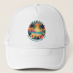 Casquette Voyage familial de vacances tropicales rétro perso