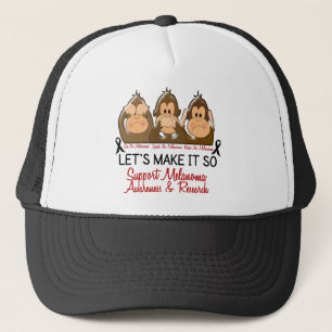 Casquette Voyez que parler n'entendez aucun cancer de la