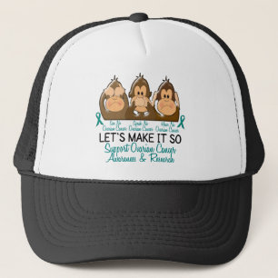 Casquette Voyez que parler n'entendez aucun Cancer ovarien 2