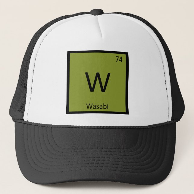 Casquette W - Symbole de Tableau périodique de chimie de (Devant)