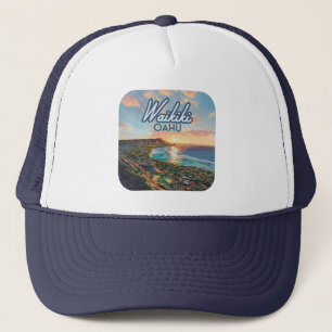 Casquette Waikiki Beach Honolulu Oahu Hawaii Retro