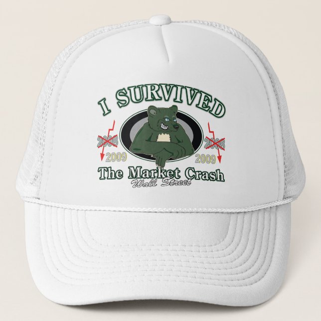 Casquette Wall Street/I Survived the Market Crash (Devant)