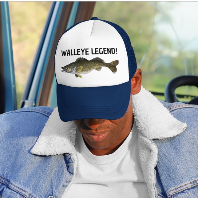 Casquette Walleye Legend Funny Fishing pêcheur pêcheur pêche (Créateur téléchargé)