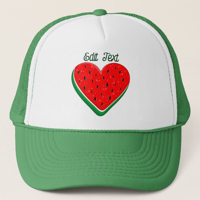 Casquette Watermelon Heart Valentine's Day Free Palestine (Devant)