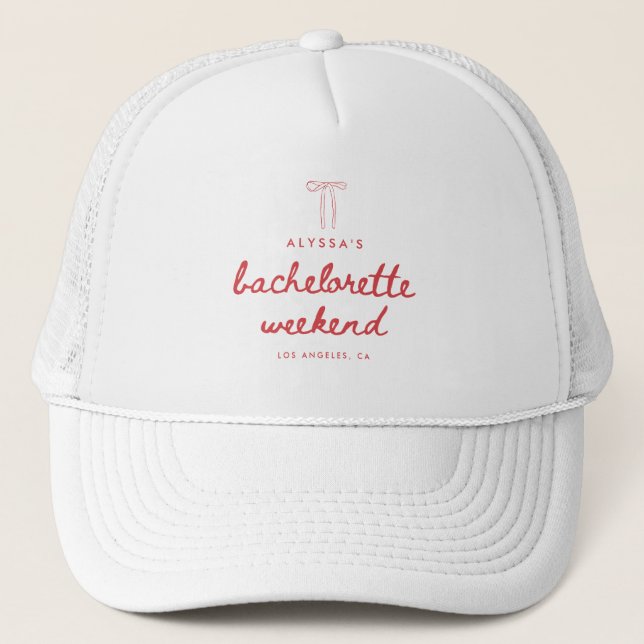 Casquette Week-end de célibataire Minimal Coquette Script (Devant)