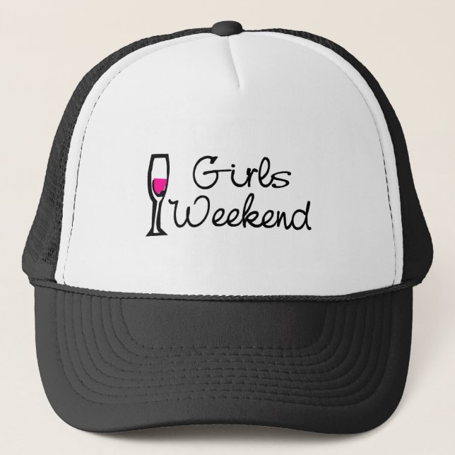 Casquette Week-end de filles (vin) (Devant)