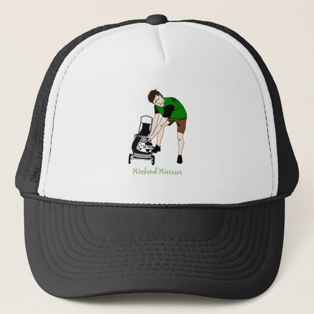 Casquette Weekend Warrior Funny Lawn tondre dessin (Devant)