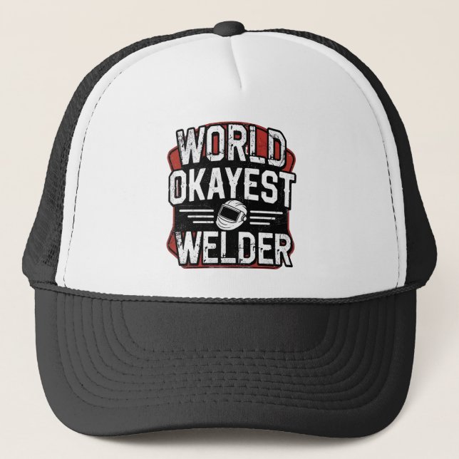 Casquette Welder Retro Retro Distressed Welder World Okayest (Devant)
