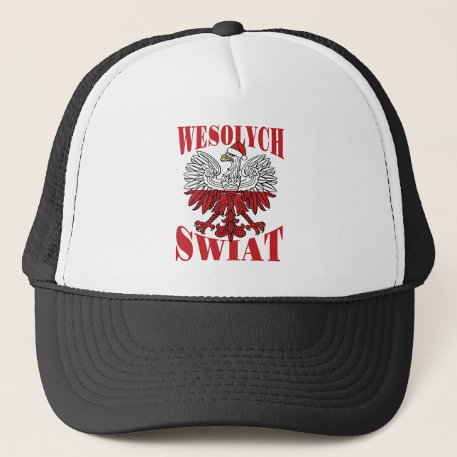 Casquette Wesolych Swiat Polonais Aigle de Noël (Devant)
