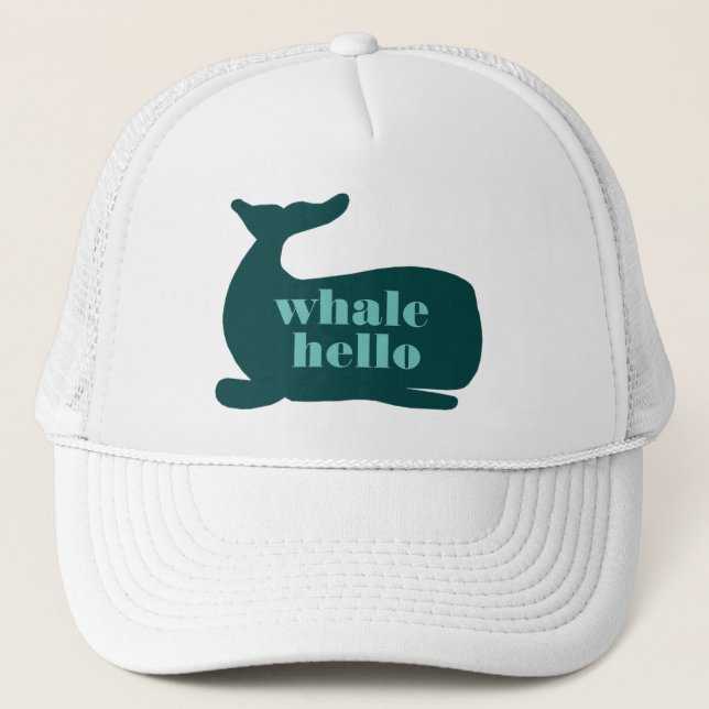 Casquette Whale Hello Trucker Chapeau (Devant)