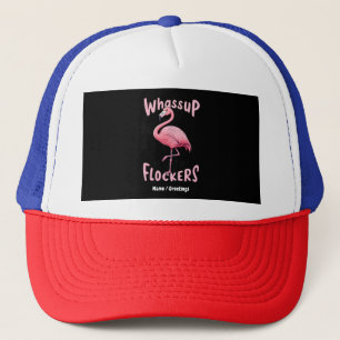 Casquette Whassup Flockers Flamant rose Conception d'un flam
