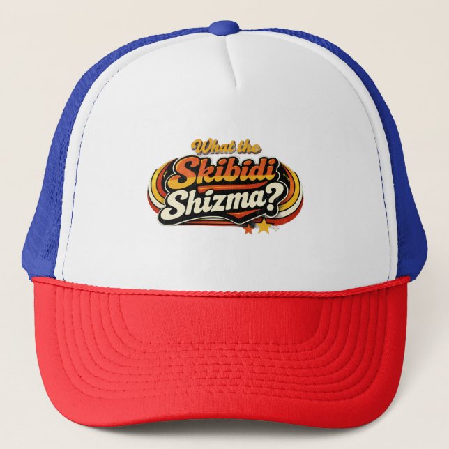 Casquette What the Skibidi Shizma? Retro Graphic Hat (Devant)