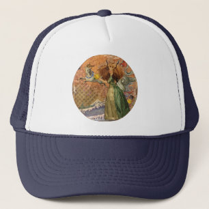 Casquette Whimsical Collage Capricorn Femme médias mixtes