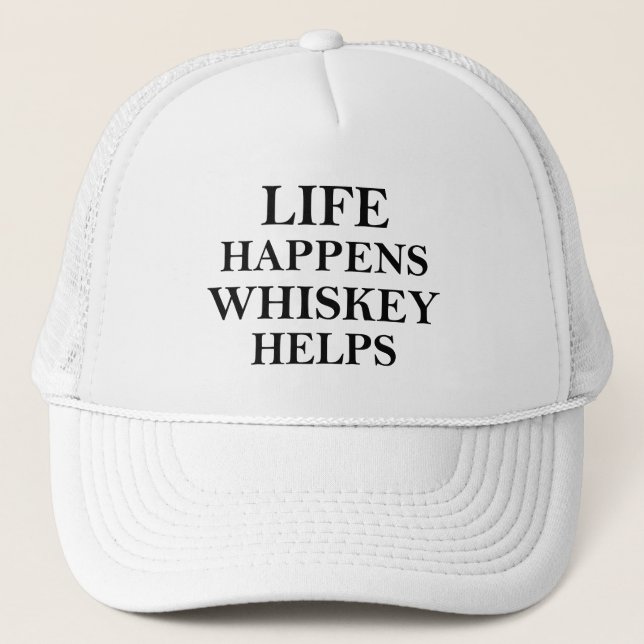 Casquette Whiskey aide à drôles de paroles d'alcool (Devant)