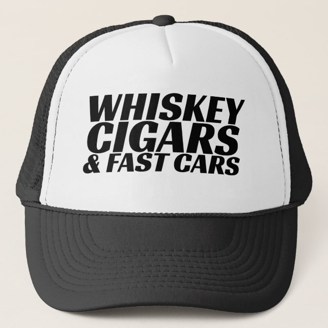 Casquette Whiskey Cigars & Fast Cars (Devant)
