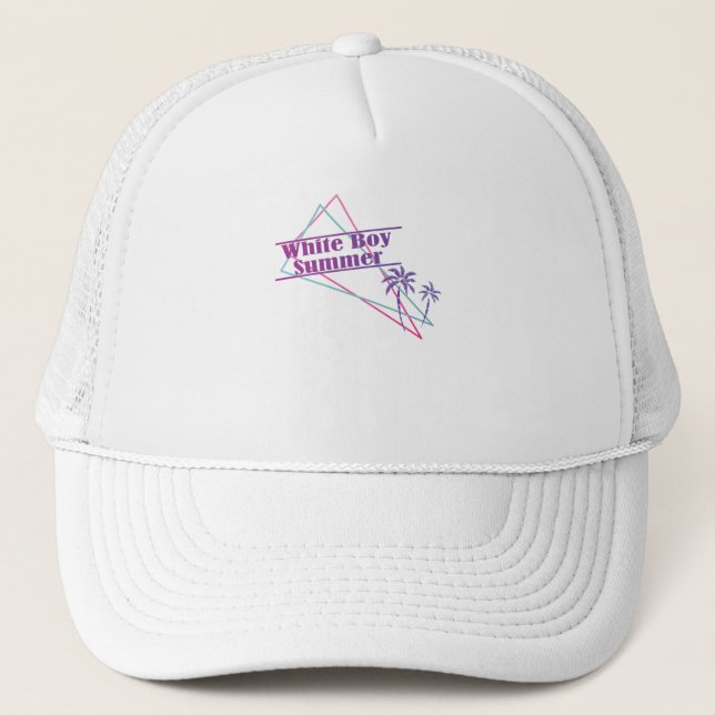 Casquette White Boy Summer Retro Funny Shirt Ironie USA (Devant)