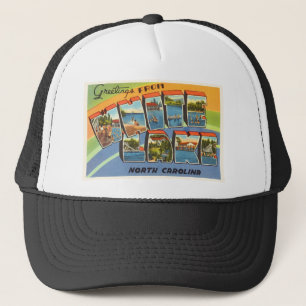 Casquette White Lake North Carolina NC Vieux carte postale V