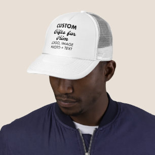 Casquette White Trucker Chapeau cadeaux personnalisés pour l
