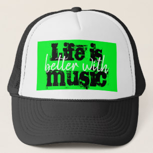 Casquette wild bright LIFE EST MEILLEUR AVEC LE libellé MUSI