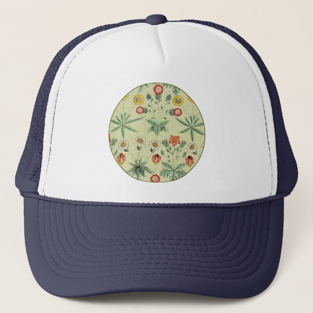 Casquette William Morris Daisy Floral Fond d'écran Motif (Devant)